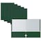 Better Office Products 2 Pocket Paper Folders Portfolio, Letter Size, Dark Green, 50PK 80118 - alternate 2